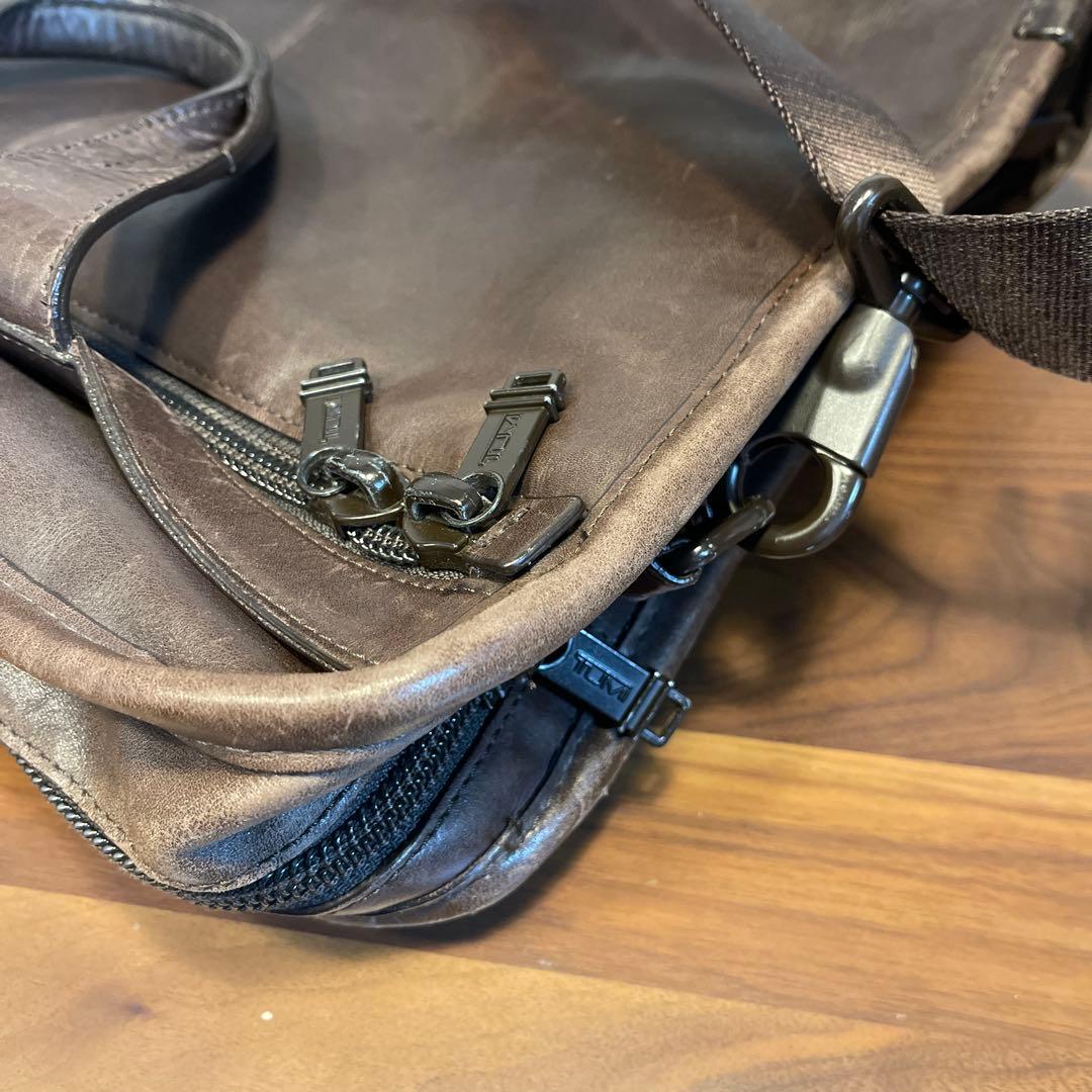 TUMI トゥミ レザービジネスバッグ ブラウン 傷汚有 96108BH