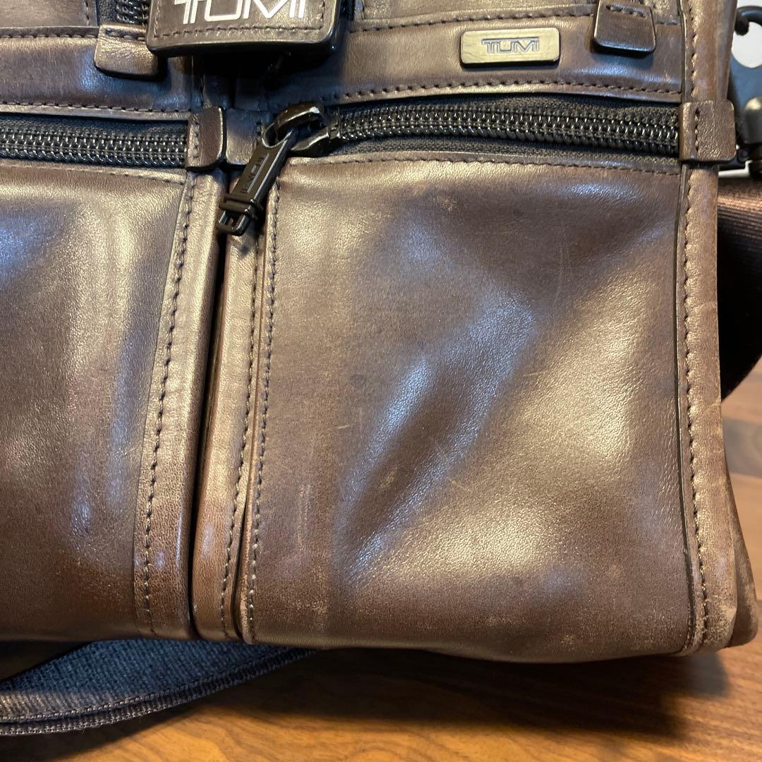 TUMI トゥミ レザービジネスバッグ ブラウン 傷汚有 96108BH