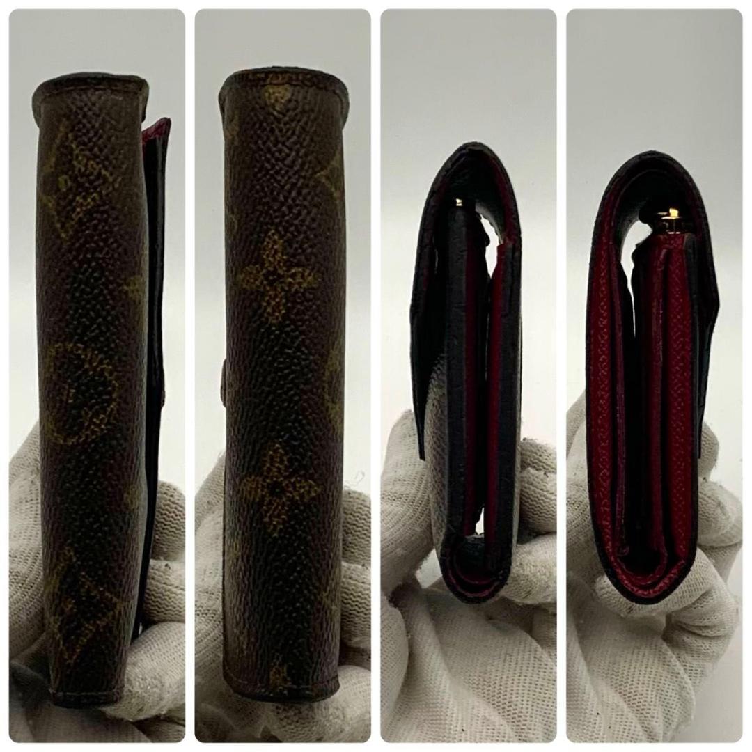 美品 ルイヴィトン ポルトフォイユ ヴィクトリーヌ 財布 小型 ミニ フューシャ