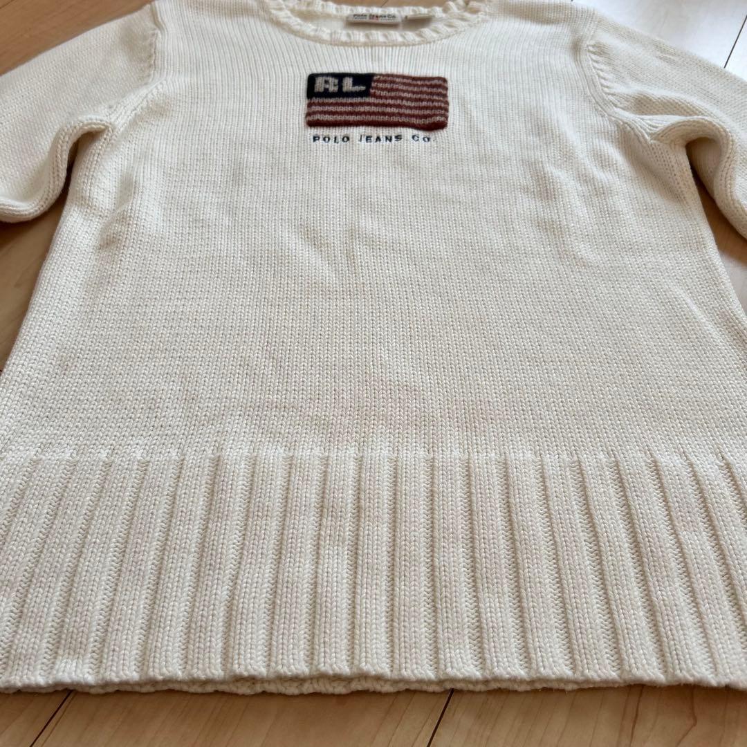 ラルフローレン　ポロジーンズ　星条旗　コットンセーター　アメリカンフラッグ