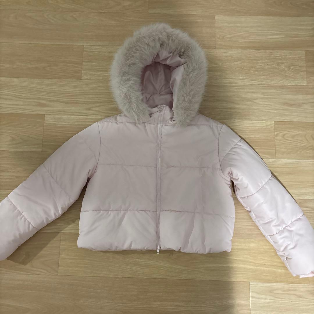 新品タグ付き NICE CLAUP ピンク ダウンジャケット フリーサイズ