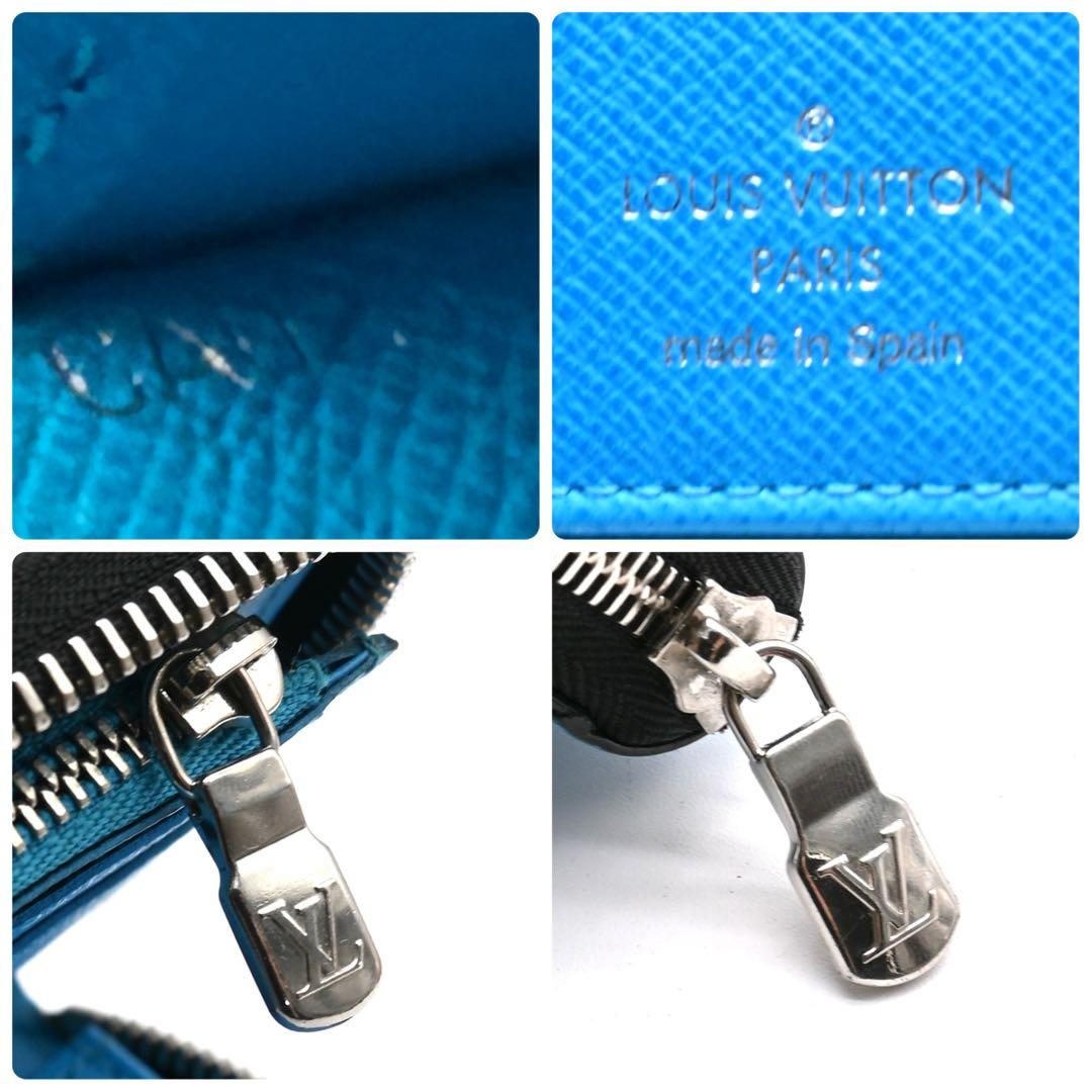 ルイヴィトン タイガラマ ジッピーウォレット ヴェルティカル ブルー 長財布