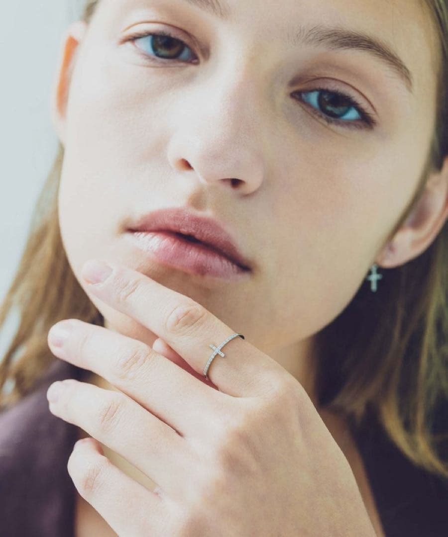 eteシルバー クロスデザイン リング♯11