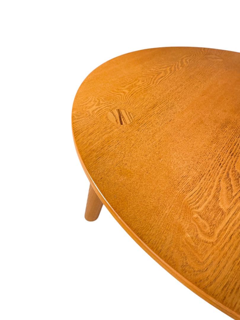 HR558 【木目とカーブ素敵】円卓　ラウンドテーブル　ちゃぶ台