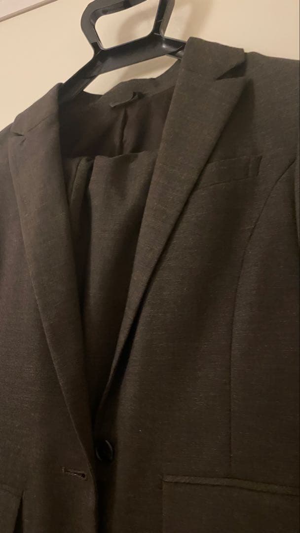 ダークブラウン パンツスーツ SUIT SELECT