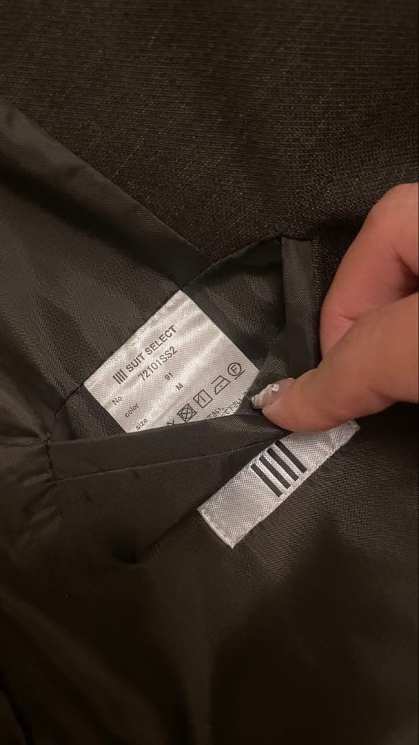 ダークブラウン パンツスーツ SUIT SELECT