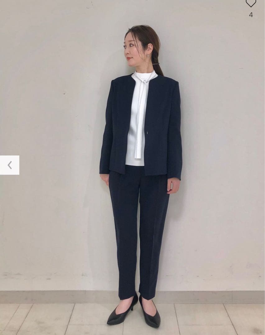 PLSTトリアセブレンドプレミアムジャケット上下セットネイビー