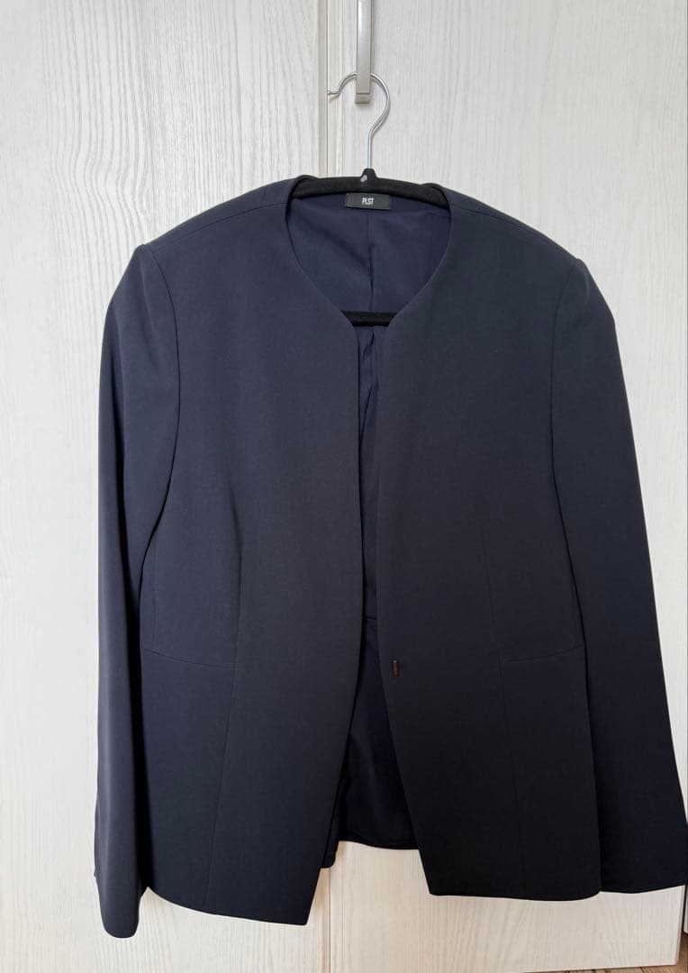 PLSTトリアセブレンドプレミアムジャケット上下セットネイビー
