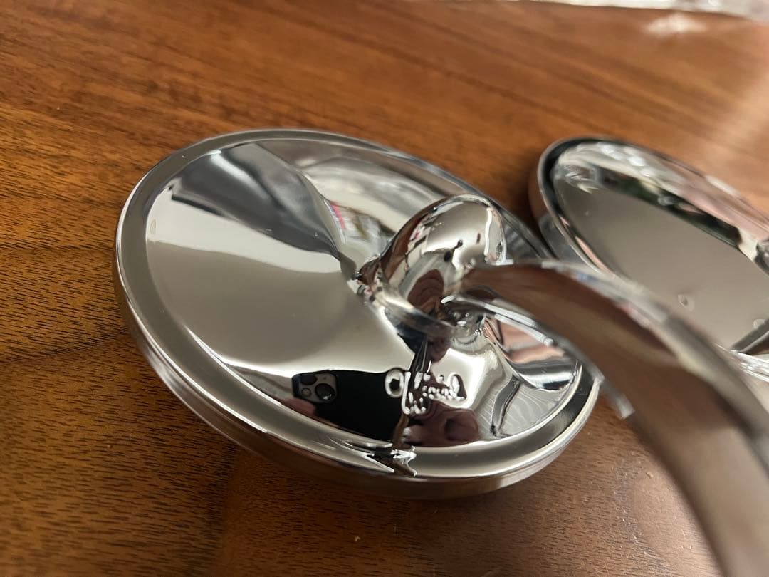 Official クロームメッキ 丸型ミラー　SR400 2点セット