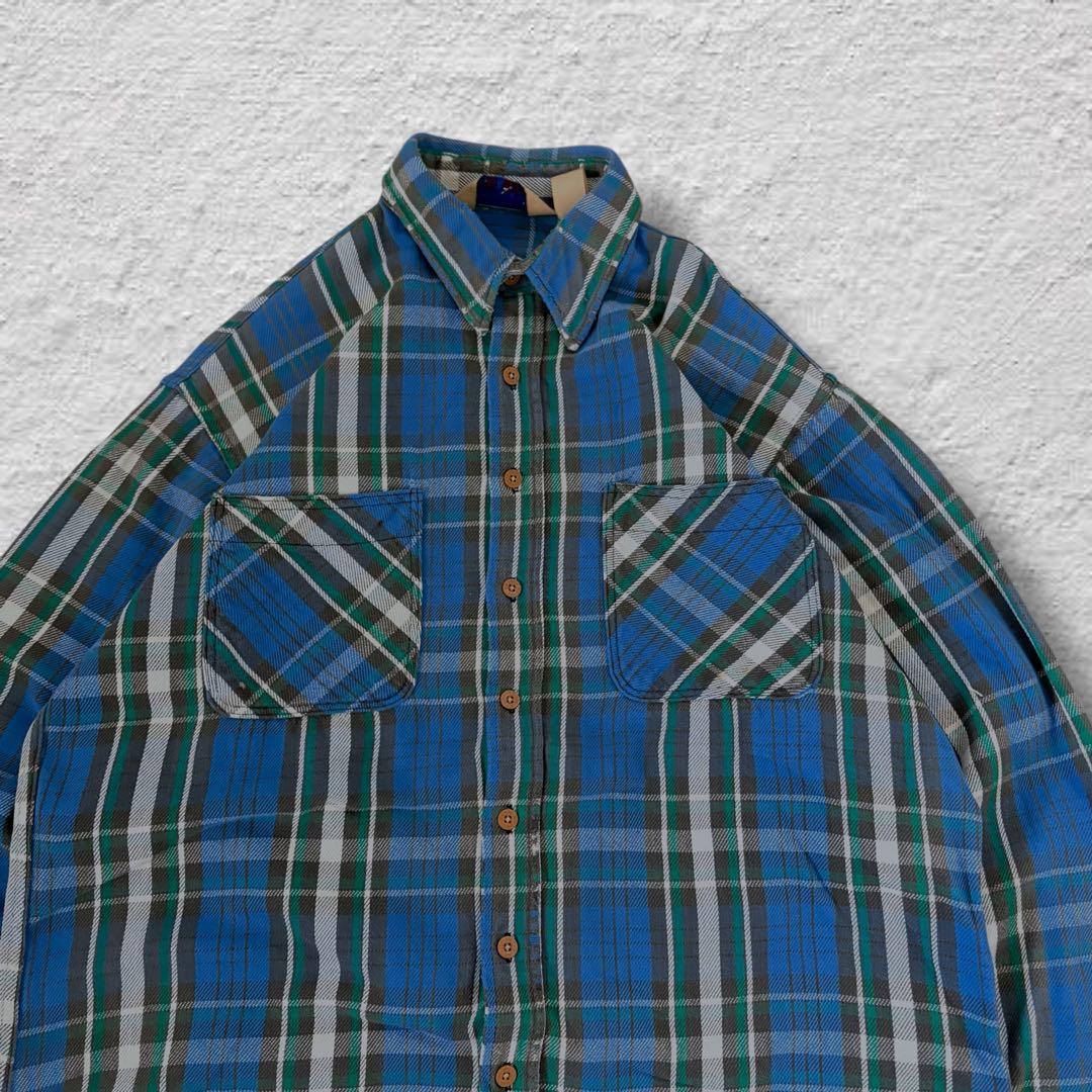 テレキャス太 BIGMACネルシャツヘビネルvintage80s古着オンブ