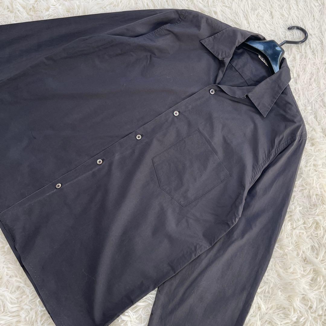 AURALEE オーラリー セルビッジウェザークロスシャツ 黒 サイズ4