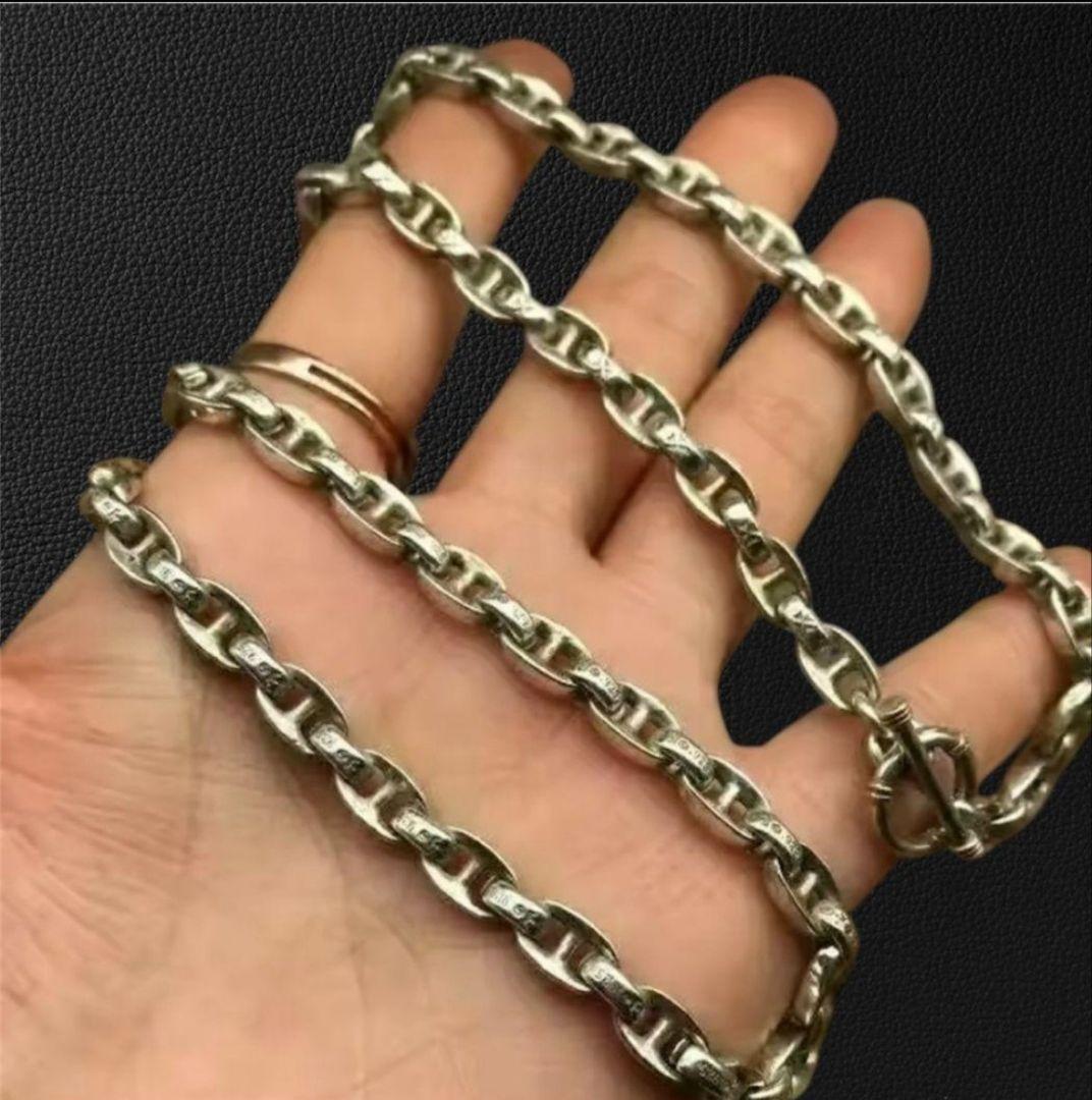 シルバー925 アンカーチェーン ネックレス ヴィンテージ メキシカン