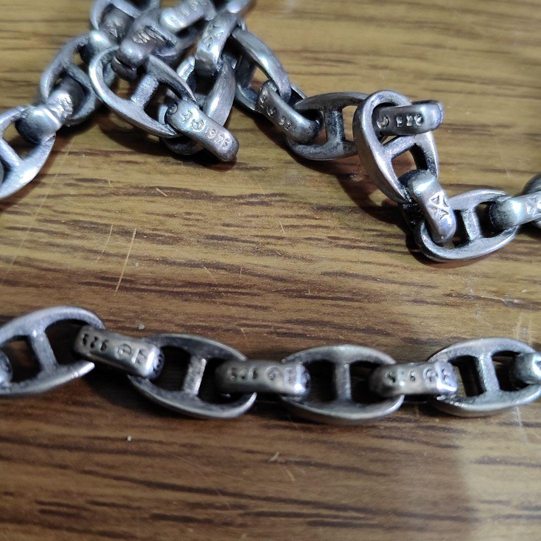 シルバー925 アンカーチェーン ネックレス ヴィンテージ メキシカン