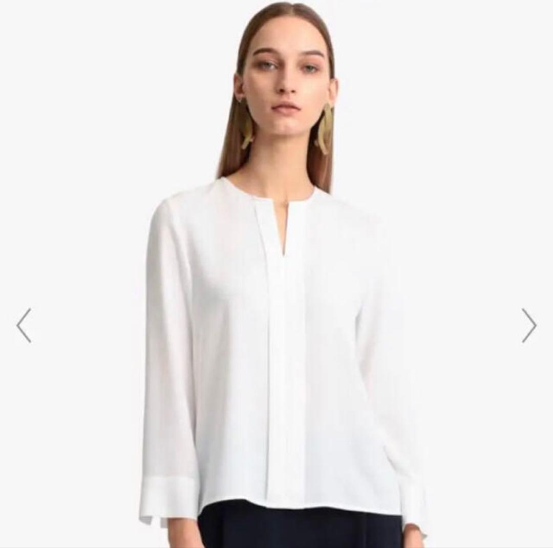 近年モデル☆theory luxe ウォッシャブル プルオーバー ブラウス