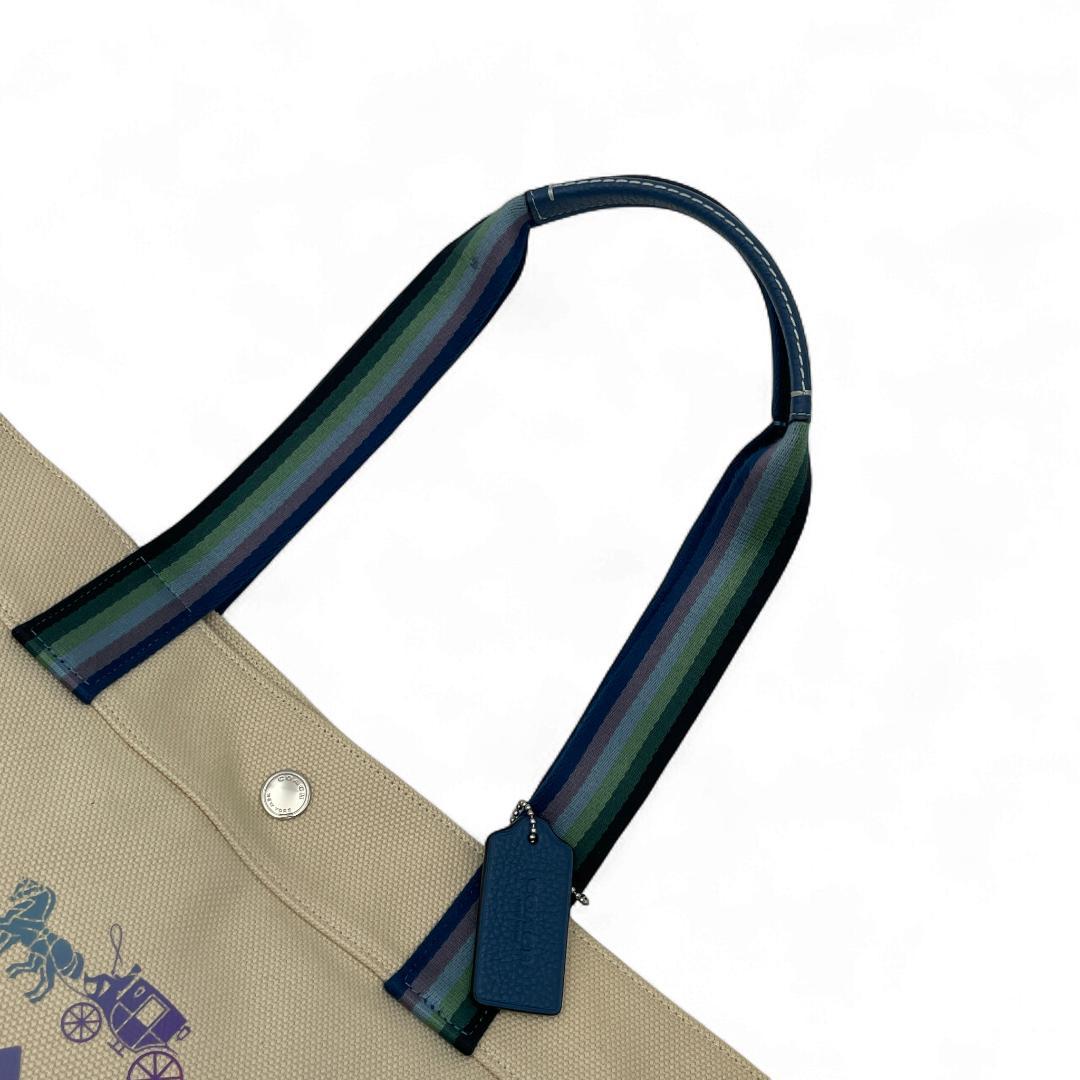 美品 COACH トートバッグ キャンバス ベージュ 91170