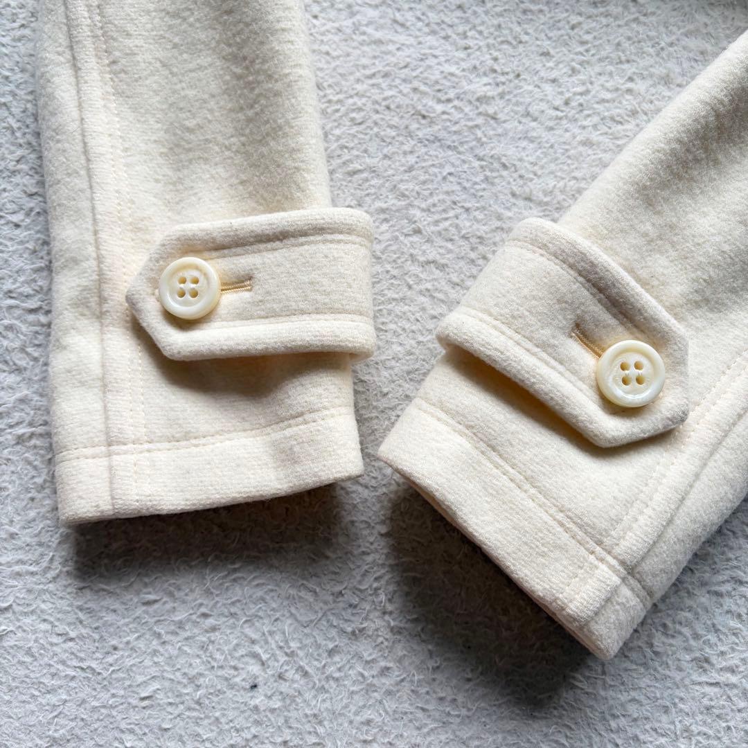 【美品】バーバリーブルーレーベル ダッフルコート ノバチェック ホワイト 38