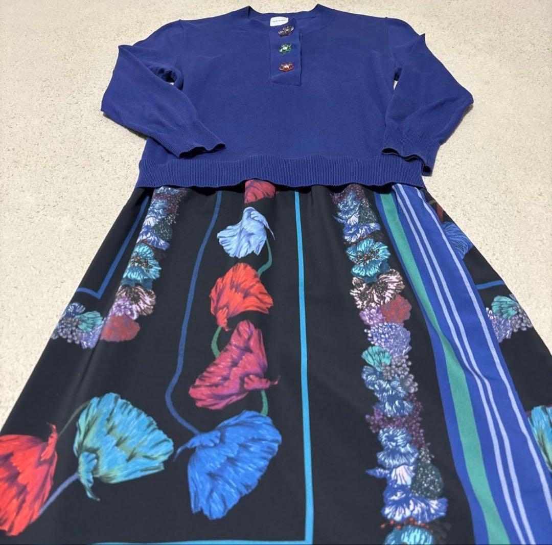 Paul Smith ポールスミス・花柄ワンピース ロング丈・Sサイズ