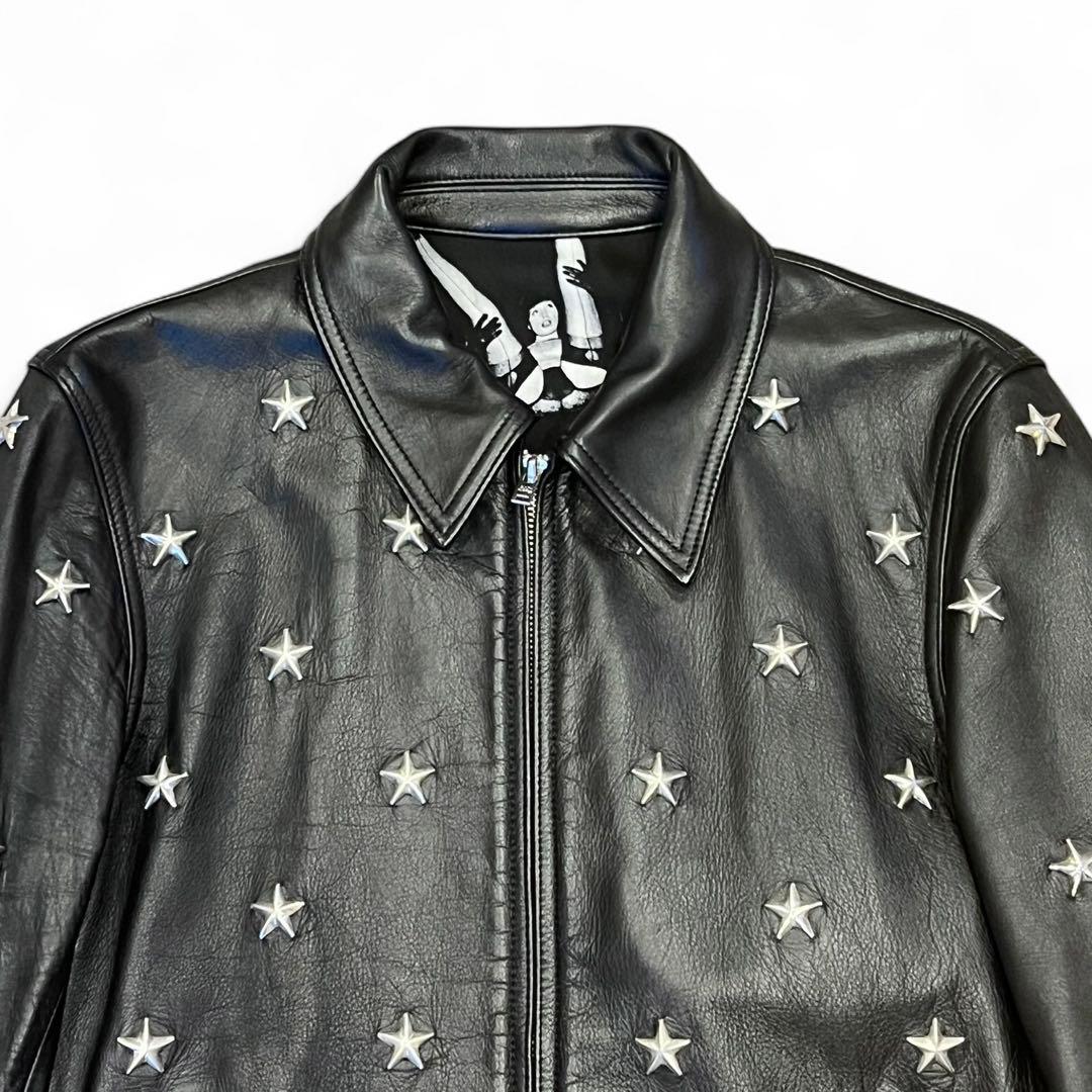 WACKO MARIA BMS限定 スタースタッズ シングルライダースジャケット