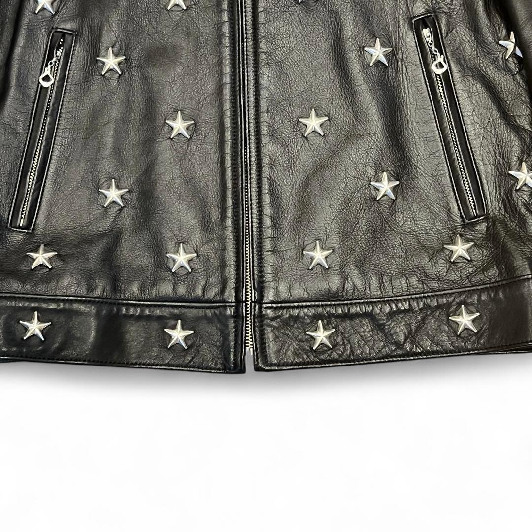 WACKO MARIA BMS限定 スタースタッズ シングルライダースジャケット