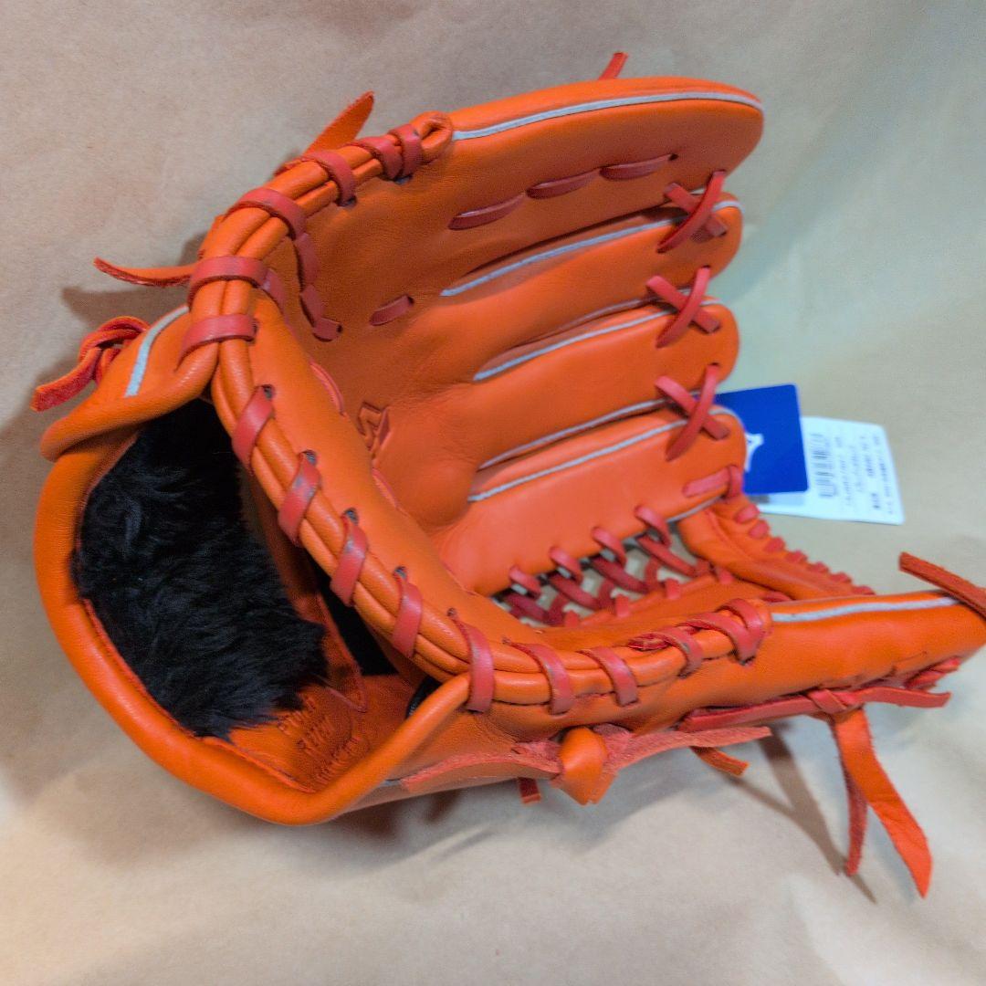 ミズノ:左投げ用:軟式用グラブ:外野手用:サイズ14:オレンジ