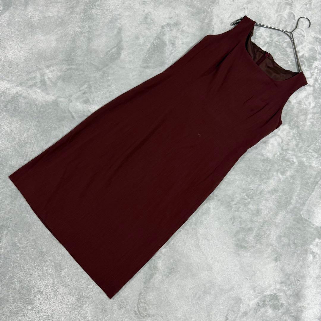 【新品タグ付】DAKS ウールワンピース ボルドー 40