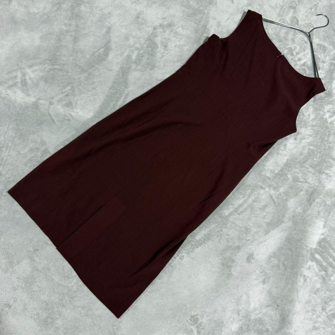 【新品タグ付】DAKS ウールワンピース ボルドー 40
