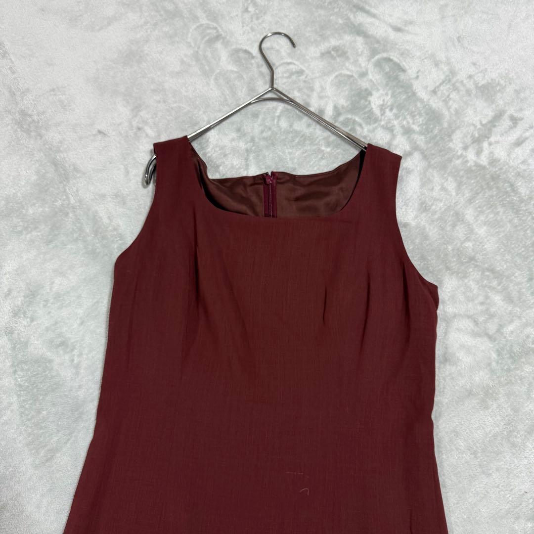 【新品タグ付】DAKS ウールワンピース ボルドー 40