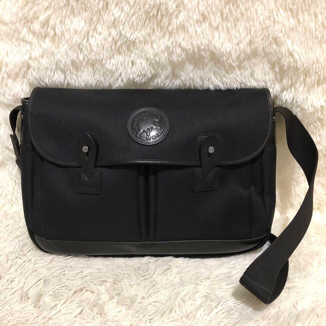 未使用☆ハンティングワールド ショルダーバッグ メッセンジャーバッグ ブラック