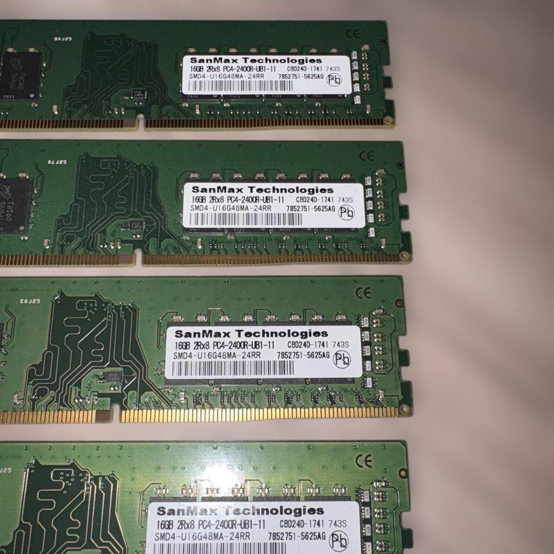 SanMax 16GB PC4-2400R 4枚セット