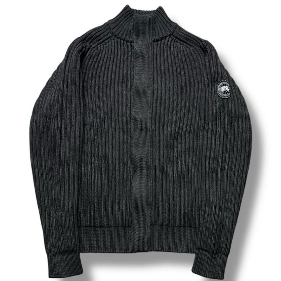 美品 カナダグース 6917M シルバートンセーター ブルゾン カーディガン 黒