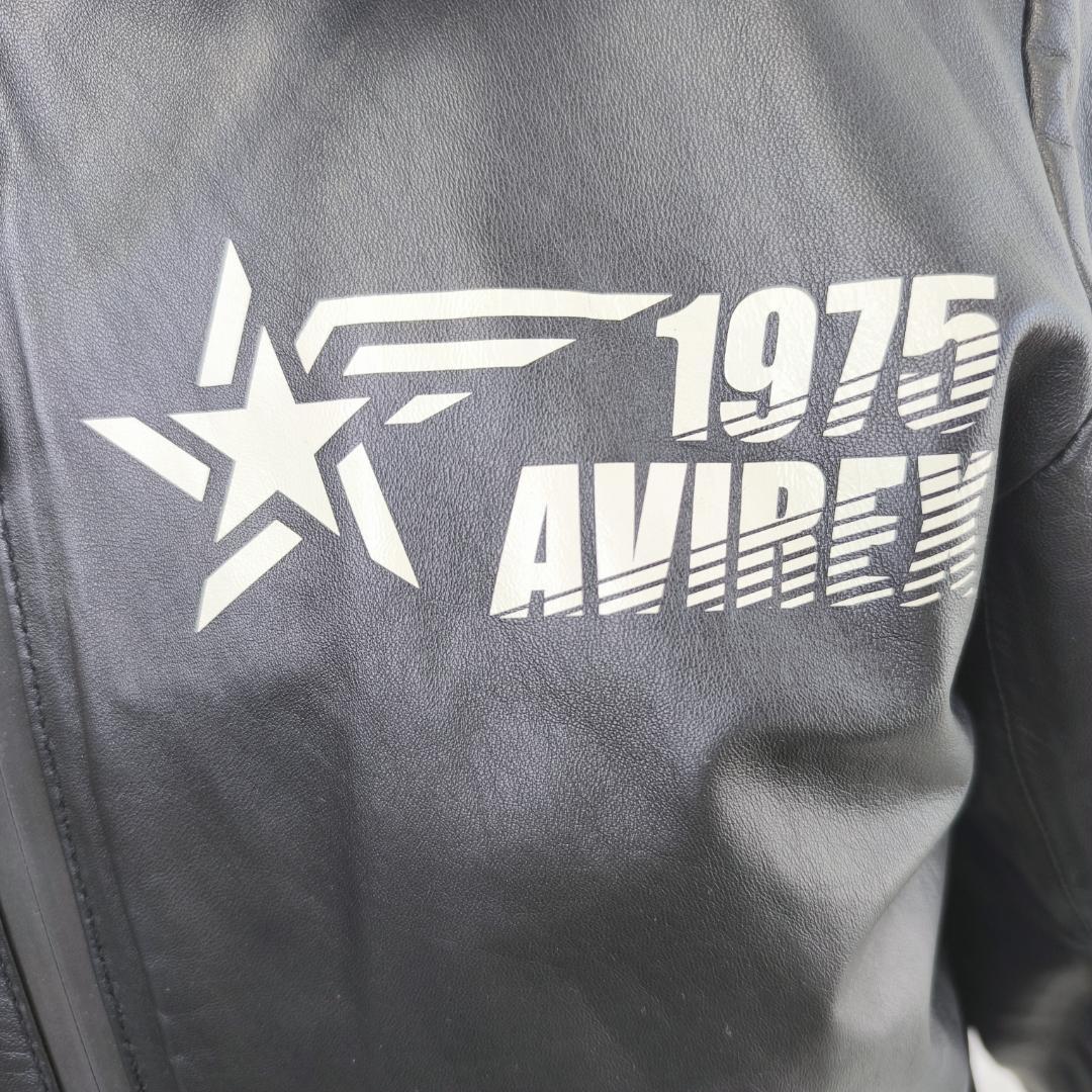 極美品✨　AVIREX　アヴィレックス　レザージャケット　パーカー　ラム羊　本革
