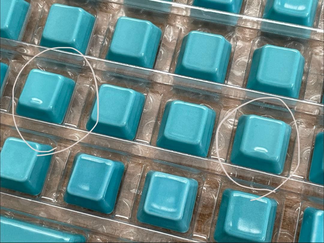 Cerakey キーキャップ v2 無刻印Aセット+おまけ canal blue