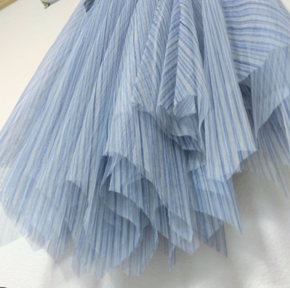 新品　Yue チュールスカート 　ストライプ