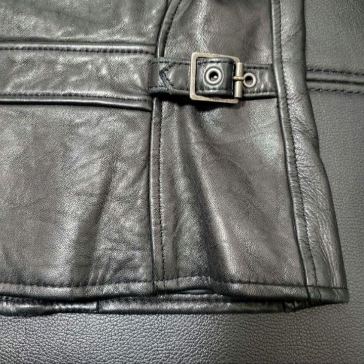 16900□RALPHLAUREN ジャケットラムレザー ライダースbc11yt