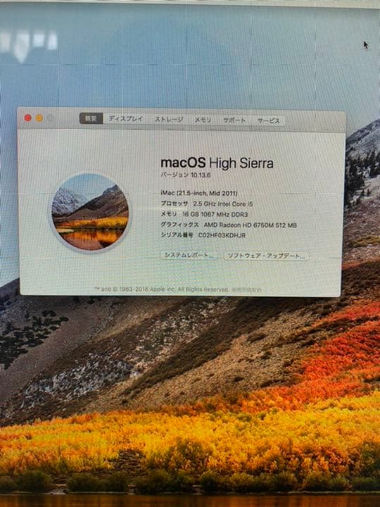 iMac 2011 動作確認済み