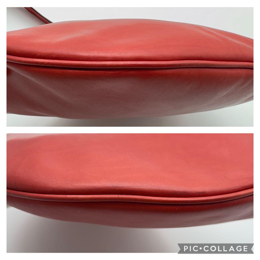 オールドグッチ バッグ 鞄 レザー クロスボディ 斜めがけ レッド 赤