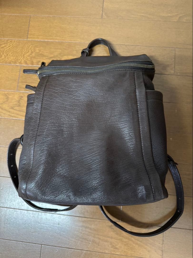 ダークブラウン レザー バックパック