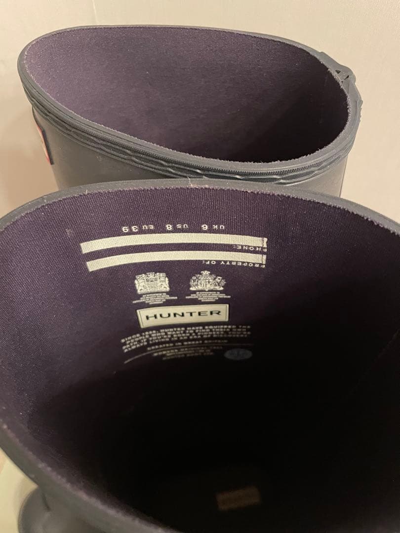 ハンター　レディース　トールレインシューズ　ネイビー25cm