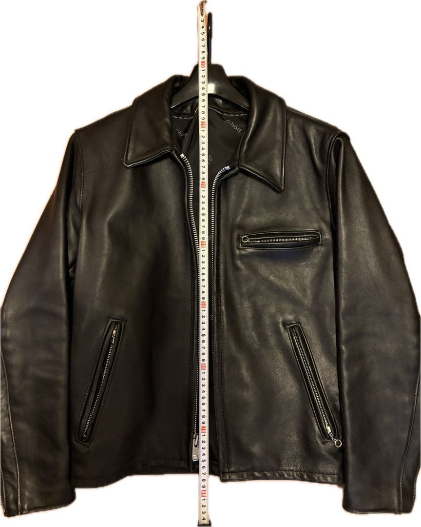 schoot 642 シングルライダース レザージャケット36 黒