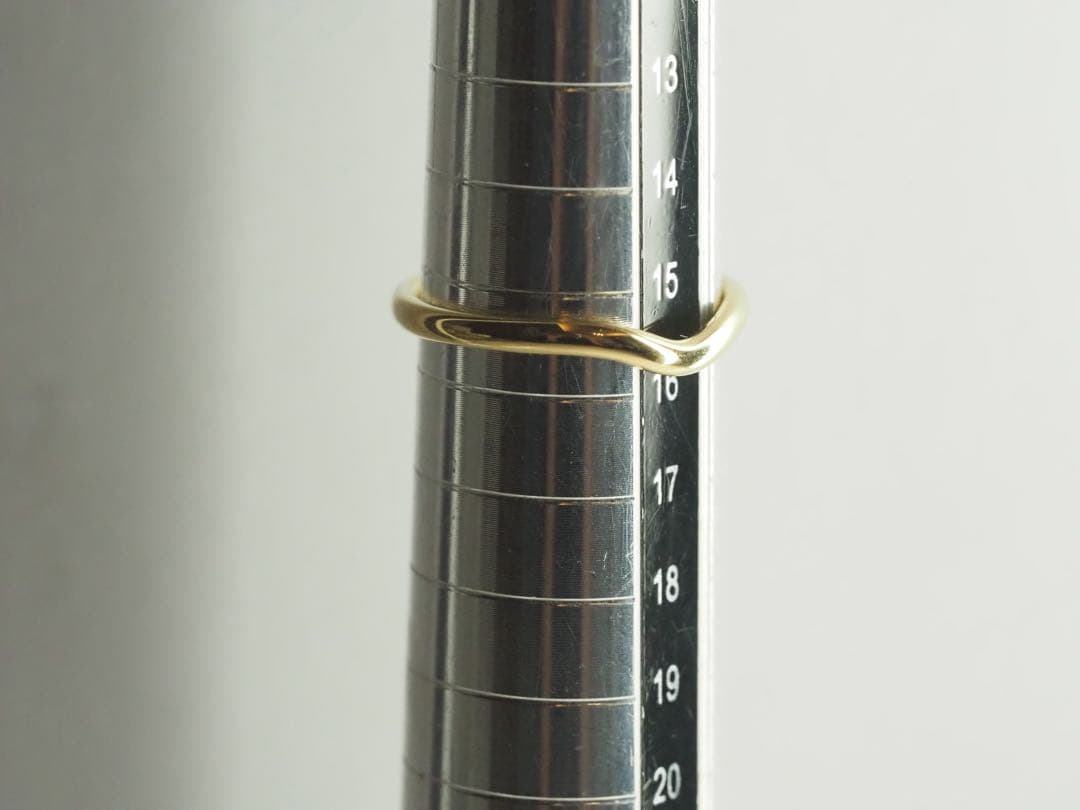 TIFFANY&Co.ティファニー　750YGカーブドバンドリング　15.2号