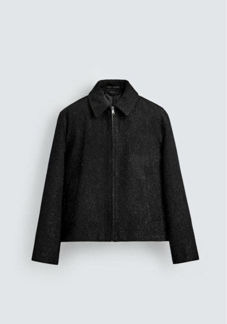 ZARA 大人気完売商品　シャイニーテクスチャージャケット