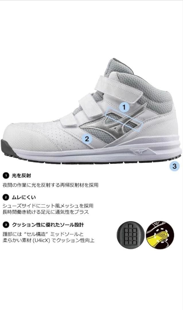 ミズノ 安全靴 ALMIGHTY LS2 21M 27.0cm