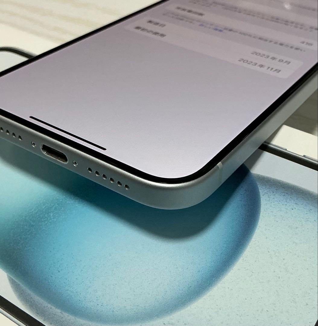 アップル Apple iPhone 15 Plus 128GB ブルー　ケース付