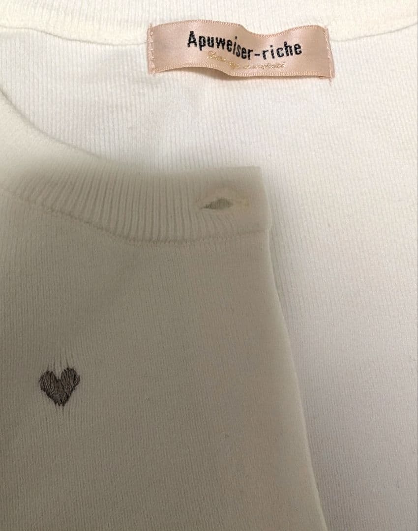 ☆ハート刺繍カーデプルオーバー　アプワイザーリッシェ