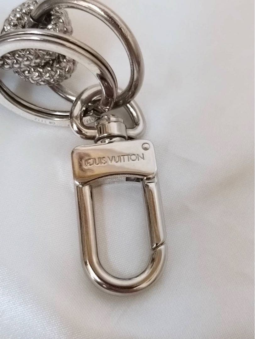 ルイヴィトン ポルトクレ ノットロープ キーリング M66837 シルバー