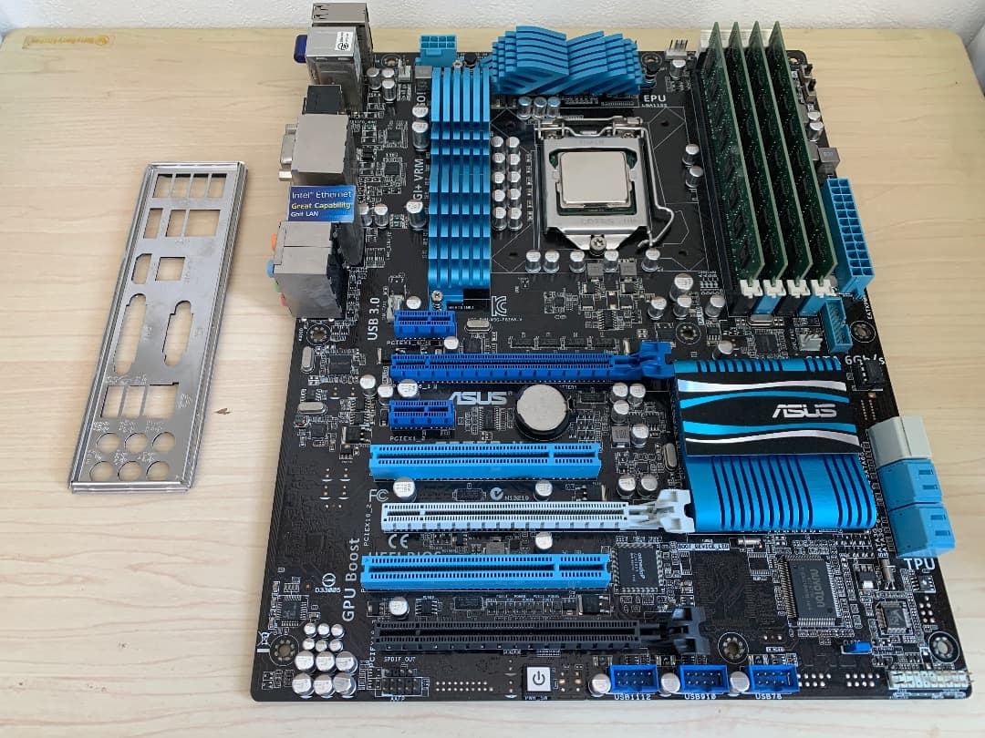 動作確認済、P8Z68-V、Core i5-2500K、メモリ16GB、セット