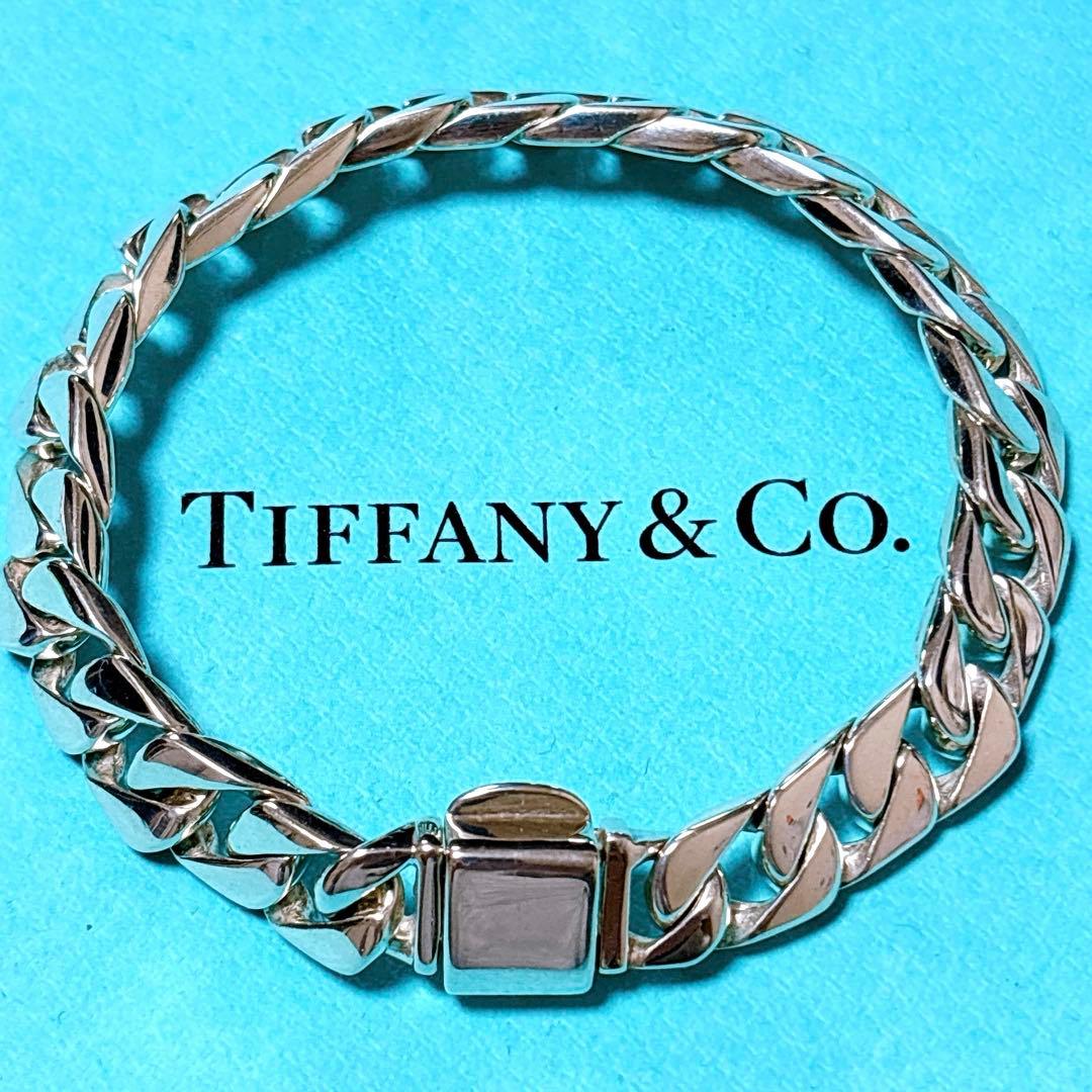 【美品】19.5cm 希少 ティファニー 喜平チェーン ブレスレット SV925