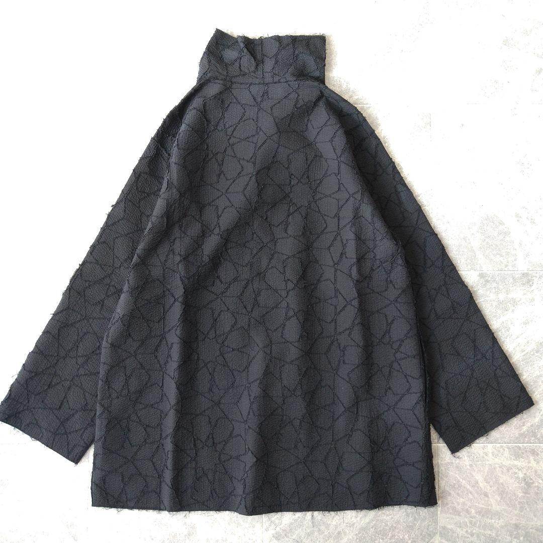 057 Niche様 ヨーガンレール コットン シルク 刺繍 ジャケット 黒