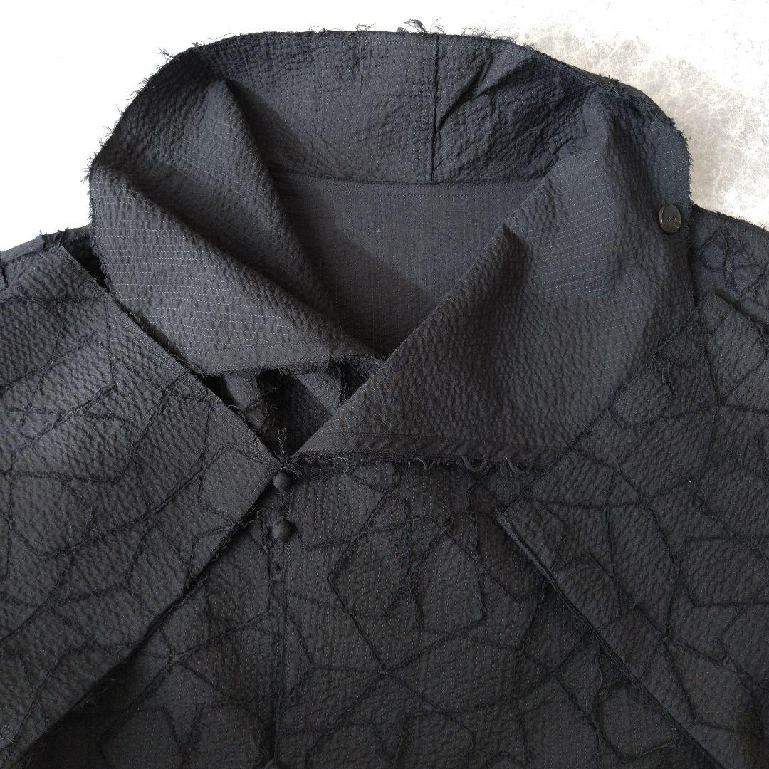 057 Niche様 ヨーガンレール コットン シルク 刺繍 ジャケット 黒