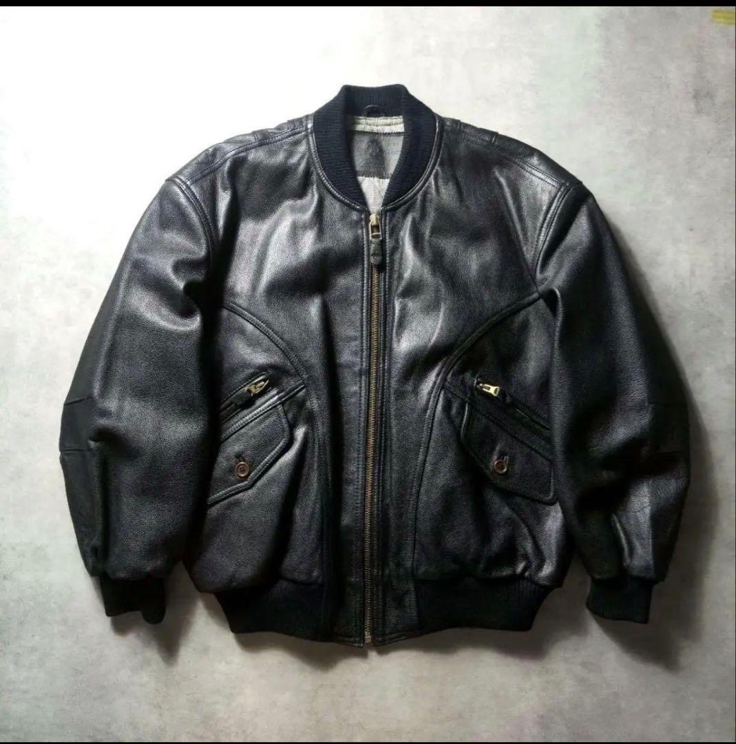 アーカイブ 常田大希着用似　牛革　レザーMA-1 系短丈 ボンバージャケット
